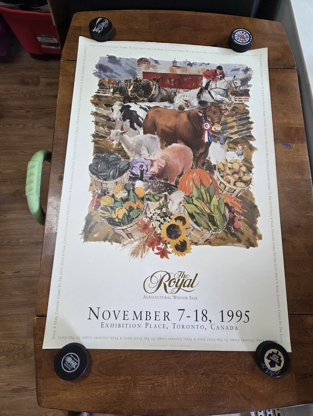 Vintage 1995 Royal Agricultural Winter Fair Toronto Art Poster Original